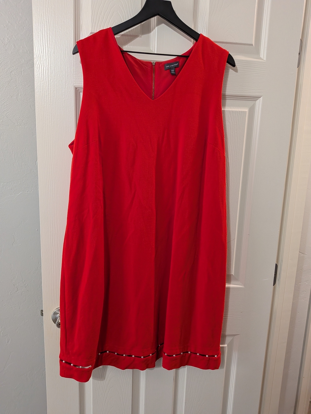 The Limited Sleeveless V-Neck Red Midi Dress
